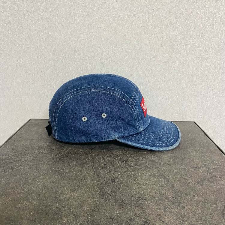 (OS) 슈프림 박스로고 캠프캡 모자 데님--1
