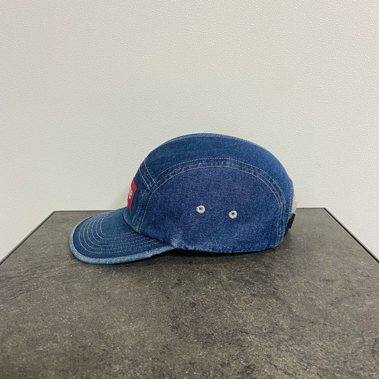 (OS) 슈프림 박스로고 캠프캡 모자 데님--2