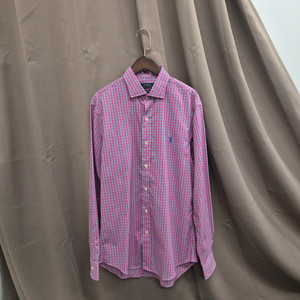 폴로 랄프로렌 깅엄 체크 슬림핏 스트레치 셔츠 M