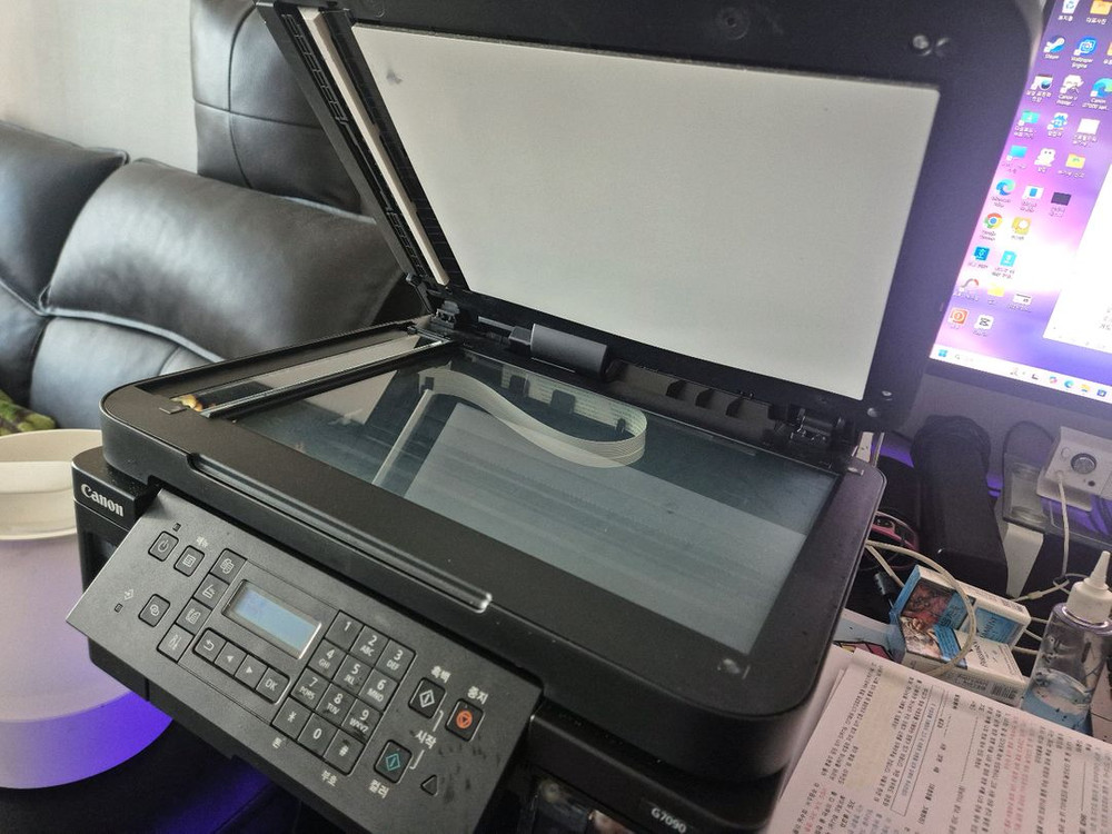 [정품] 캐논 G7090 무한 복합기 팩스 , wifi, ADF. 복사 스캔 인쇄 작동잘됩니다--2