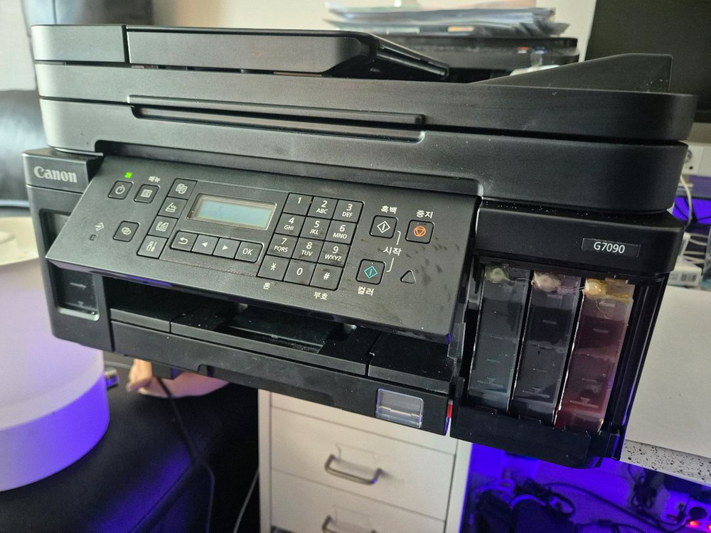 [정품] 캐논 G7090 무한 복합기 팩스 , wifi, ADF. 복사 스캔 인쇄 작동잘됩니다--6