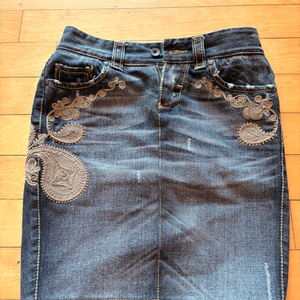 에르마노 설비노 그레이 데님 스커트