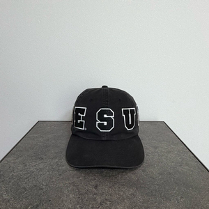 (OS) 슈프림 6패널 볼캡 모자 스펠아웃 워시드 블랙