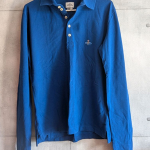 비비안 웨스트우드 긴팔 블루 폴로셔츠