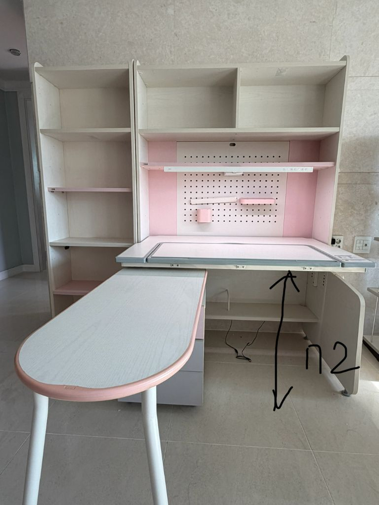 키즈 학습책상 수납장 세트--1