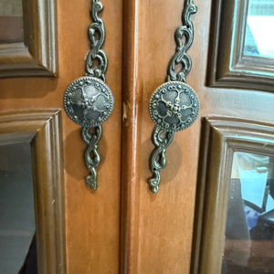 삼익가구 앤틱 유리문 장식장