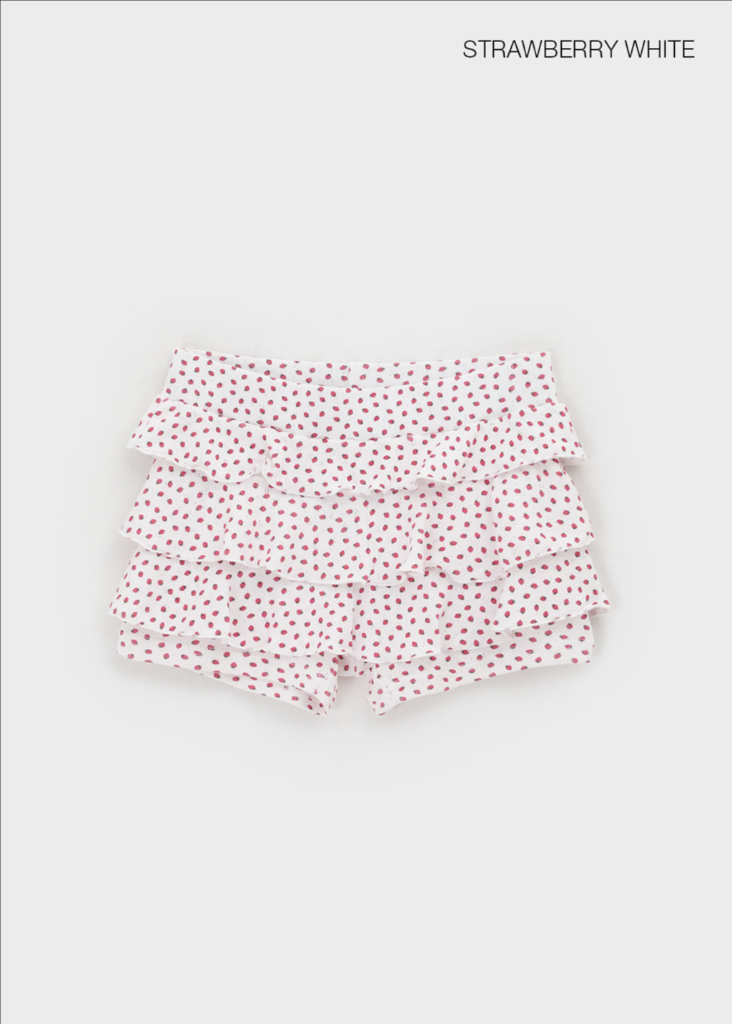 블랙업 [MADE] 치티 펀칭 캉캉 스커트팬츠 스트로베리 화이트--1