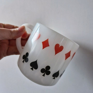 미국빈티지 패더럴글라스 밀크글라스 머그잔 이미지