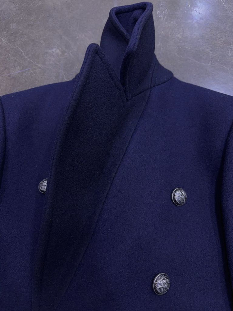 시스템옴므 울 캐시미어 더블 블레스트 코트 자켓 네이비 95--3