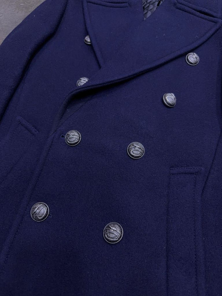 시스템옴므 울 캐시미어 더블 블레스트 코트 자켓 네이비 95--4