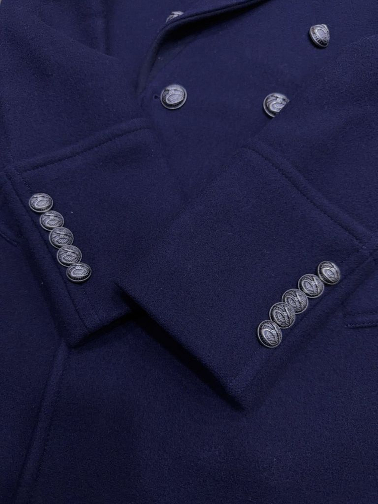 시스템옴므 울 캐시미어 더블 블레스트 코트 자켓 네이비 95--6