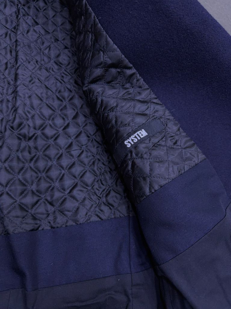 시스템옴므 울 캐시미어 더블 블레스트 코트 자켓 네이비 95--8