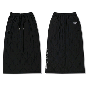 라이프워크 퀼팅 롱 누빔 스커트