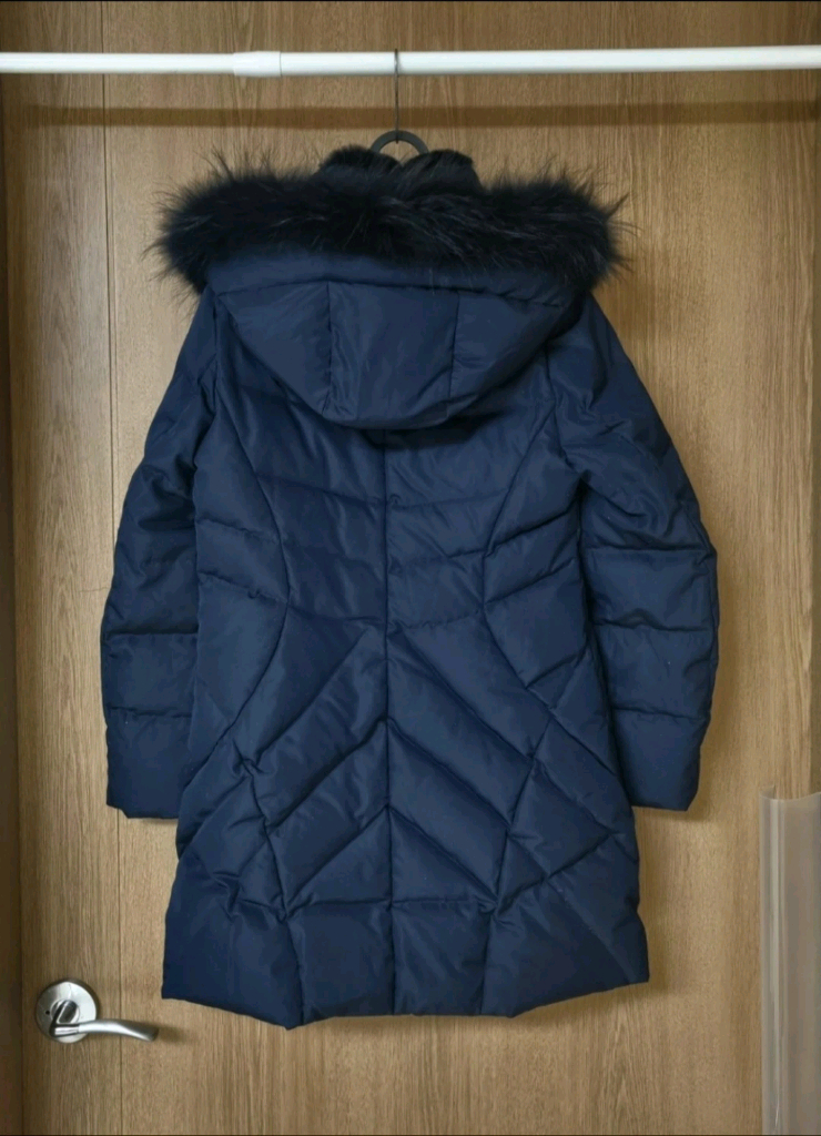 이사베이 여성 라쿤털후드 토끼퍼 패딩 다운점퍼 자켓 55사이즈 이미지