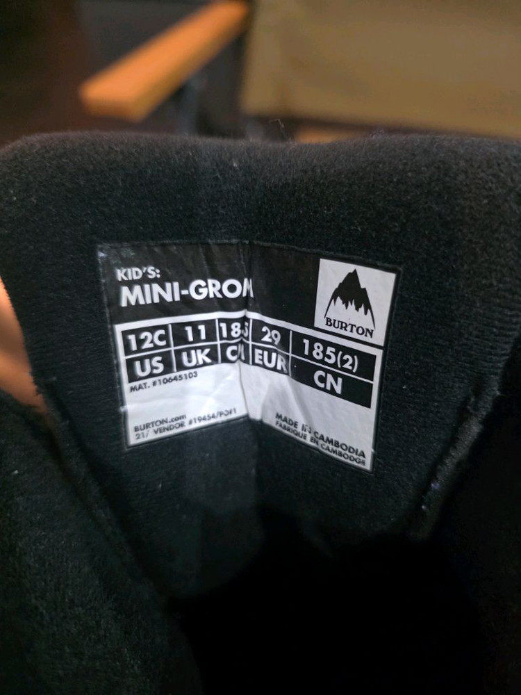 버튼 키즈 미니그롬 아동 스노우보드부츠 185mm--2