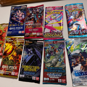 일어) 포켓몬, 디지몬, 원피스, 건담 카드팩 미개봉