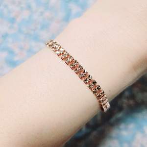 14k 로즈골드 커팅메쉬 팔찌