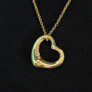 TAFFANY&CO 티파니앤코 18k 5다이아오픈하트목걸이 넥글리스 정품