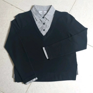 DONNAY 여성 니트 레이어드 셔츠 90사이즈 이미지
