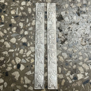 백동 문진 춘하추동 디자인 문진 한 쌍 서예도구 서예용 캘리그라피 이미지