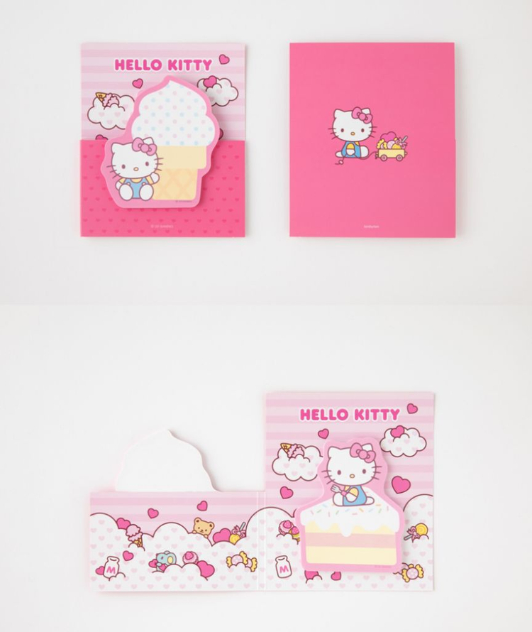 산리오 헬로키티 폴딩 스티키 메모--2