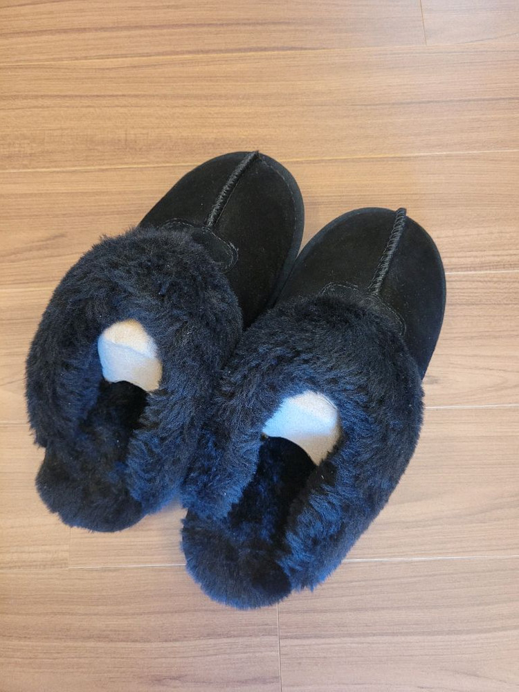 코나블루 여성용 가죽 스웨이드 패치 어그 슬리퍼 240 새것 이미지