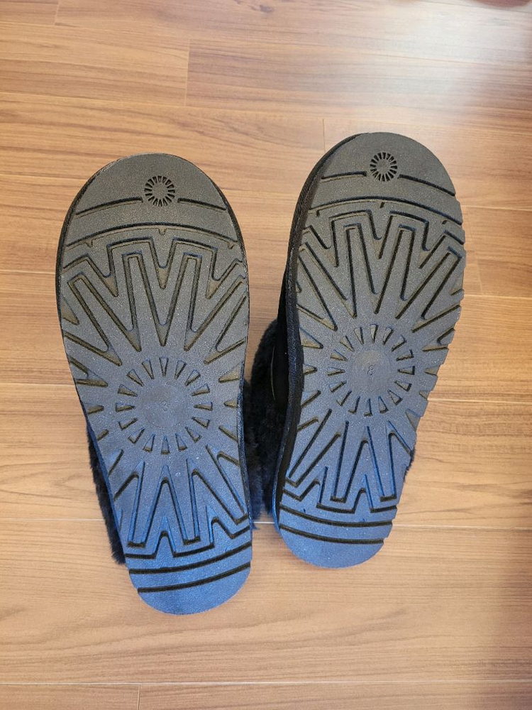 코나블루 여성용 가죽 스웨이드 패치 어그 슬리퍼 240 새것 이미지