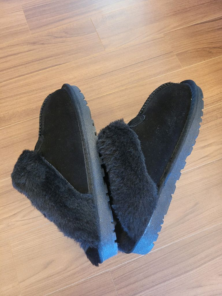 코나블루 여성용 가죽 스웨이드 패치 어그 슬리퍼 240 새것 이미지