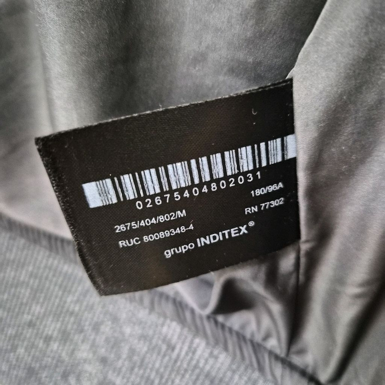 ZARA 남성용 플란넬 카디건 L 사이즈 그레이 색상입니다.--3