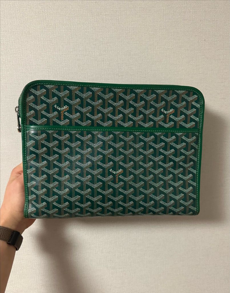 고야드 쥬방스 클러치백 GM 그린--0