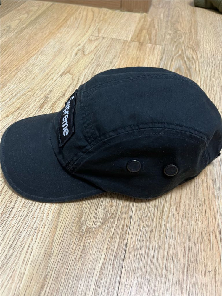 슈프림 23fw 밀리터리 캠프캡 블랙--2