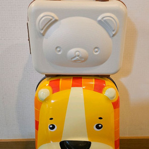 [미사용] 유아용 사자 캐리어 + 곰돌이 미니 가방 세트