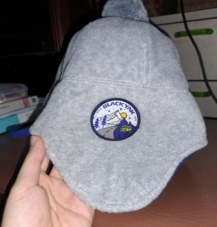블랙야크 키즈 귀달이 털 방한모자 그레이 이미지