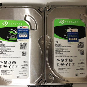씨게이트 바라쿠다 1TB HDD 2개