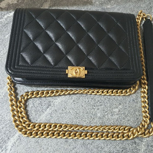 정품 샤넬 보이 woc 크로스백 보이백 웍 체인 지갑