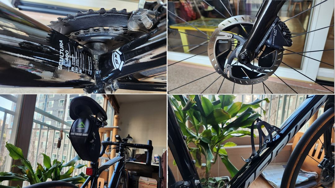 로드바이크. 스컬트라 400, 울테그라구동계, 카본 휠셋 및 추가품--4