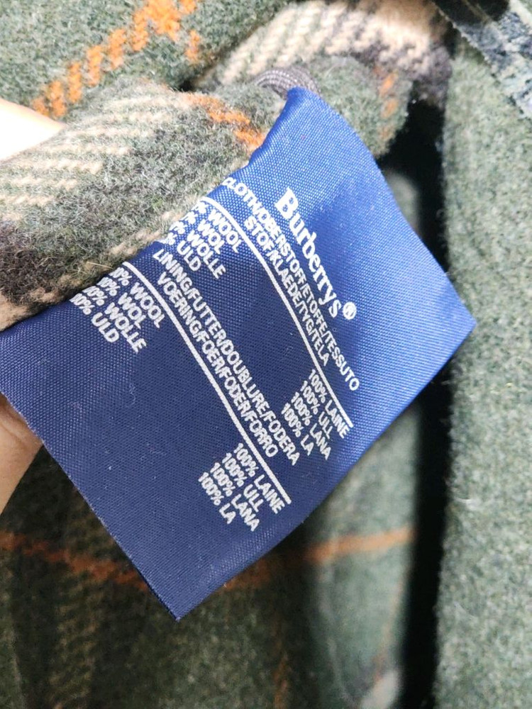 (L) 버버리 떡볶이코트 카키 모직 더플코트 후드코트--5