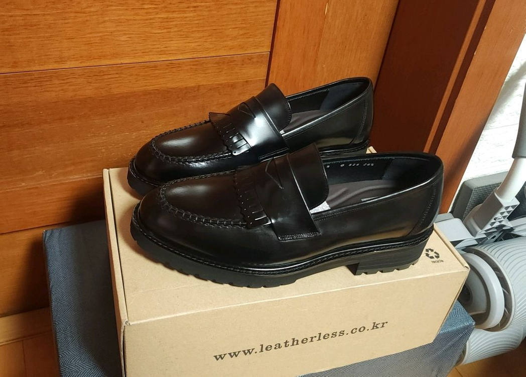 레더리스 250 265 새상품 국산 소가죽 구두 로퍼 남자 이미지
