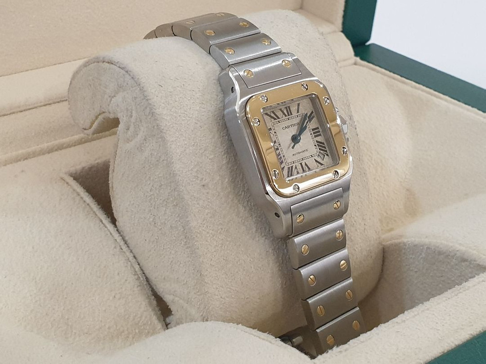 까르띠에 산토스 갈베 콤비 스몰 (썬레이+신형스트랩)오토 W20057C4 이미지