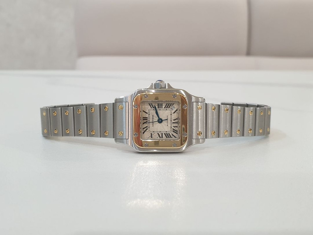 까르띠에 산토스 갈베 콤비 스몰 (썬레이+신형스트랩)오토 W20057C4 이미지