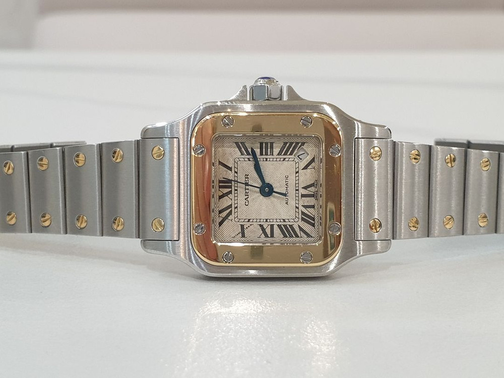 까르띠에 산토스 갈베 콤비 스몰 (썬레이+신형스트랩)오토 W20057C4 이미지