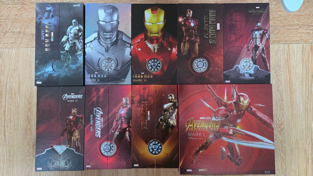 ZD TOYS 1/10스케일 아이언맨 피규어 9종 신품 일괄 팝니다--0