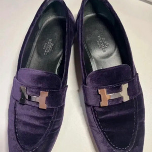 에르메스 파리로퍼 은장 벨벳 퍼플 컬러 38.5