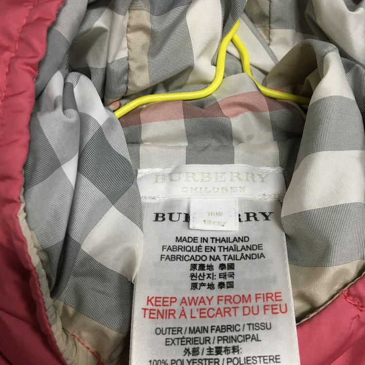 버버리 베이비 후드 다운 패딩 18M 이미지