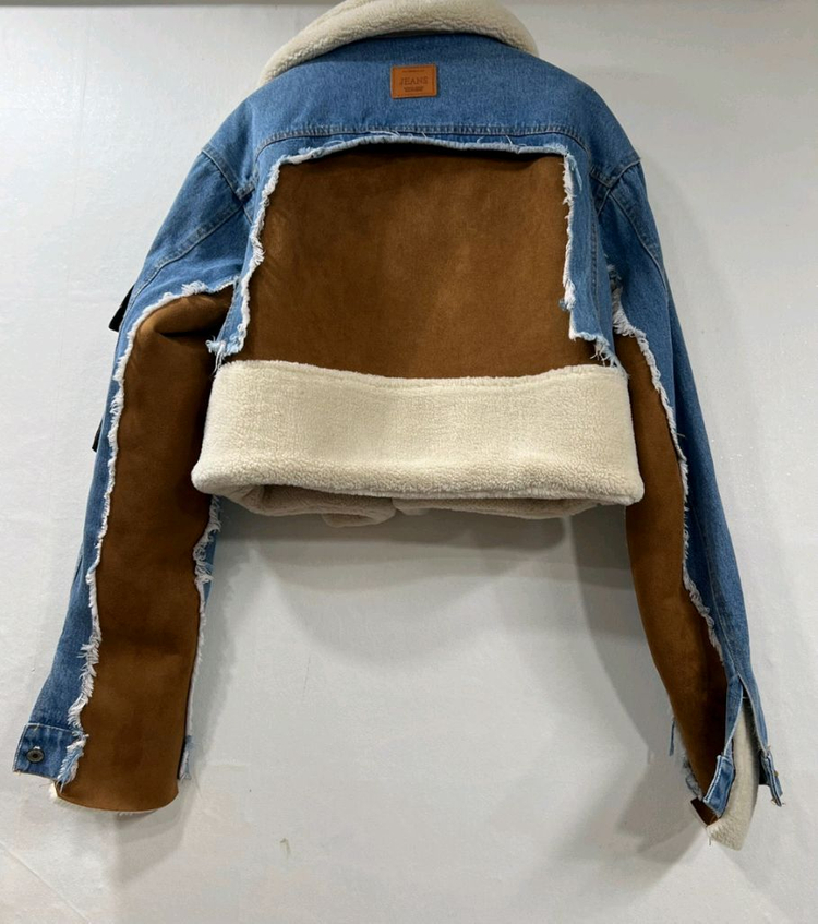 데님 무스탕 자켓--1