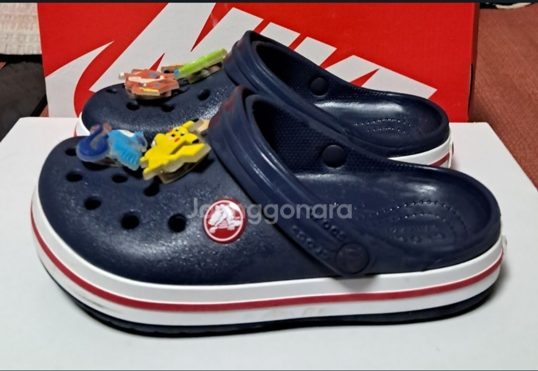 크록스c12 175 포켓몬지비츠 포함--3