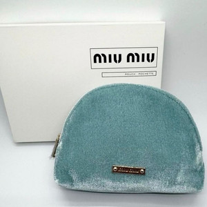 미우미우 벨벳 파우치 동전지갑 카드지갑