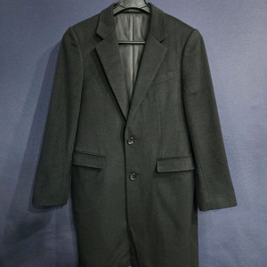 솔리드옴므 블랙 남성 슬림핏 95~100 캐시미어 혼방 코트