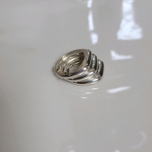 실버925 볼드 사각 세줄 반지