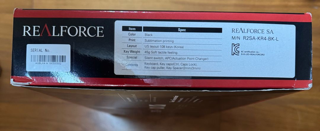 리얼포스 R2 SA APC 108 Key (KOR) 이미지